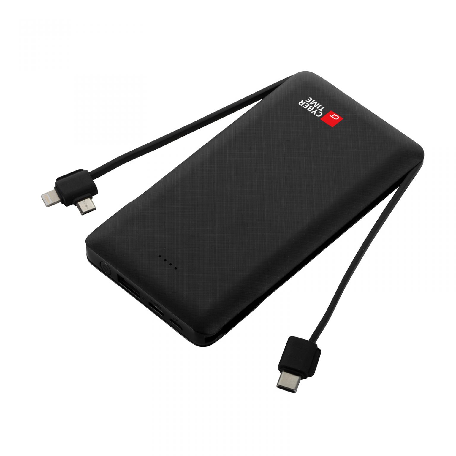 Universal Built In Cables 10000 Mah Power Bank Cyber Time 9096